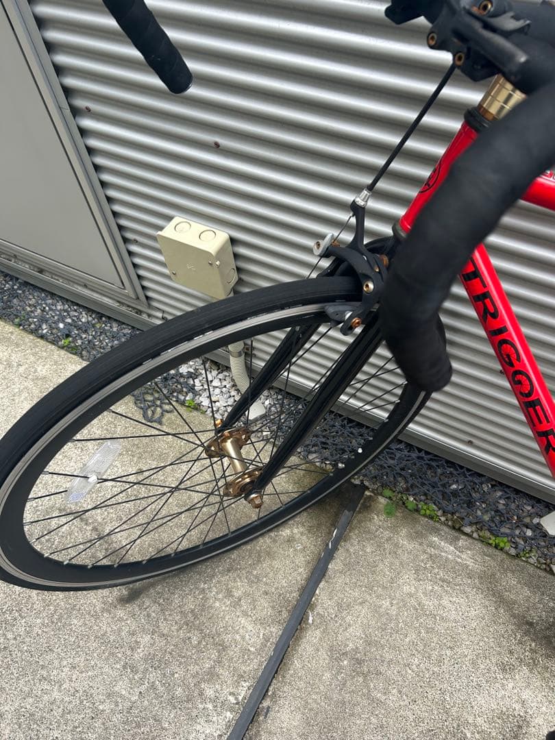 レッド ピストバイク 700C ドロップハンドル