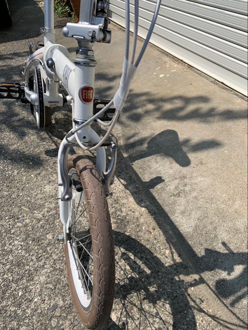 フィアット 折りたたみ自転車 ホワイト