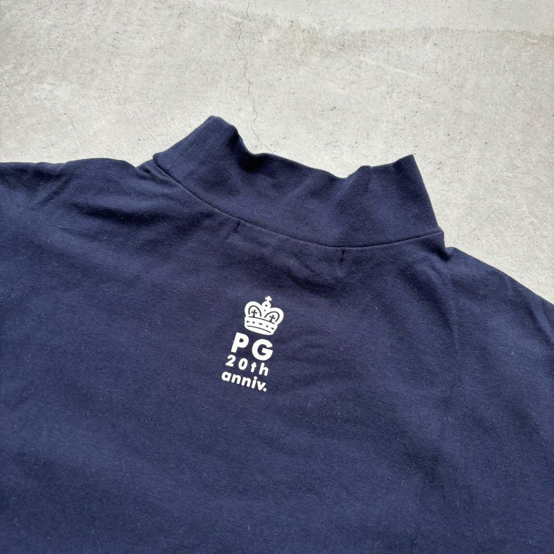PEARLY GATES パーリーゲイツ モックネック半袖Tシャツ ロゴプリント