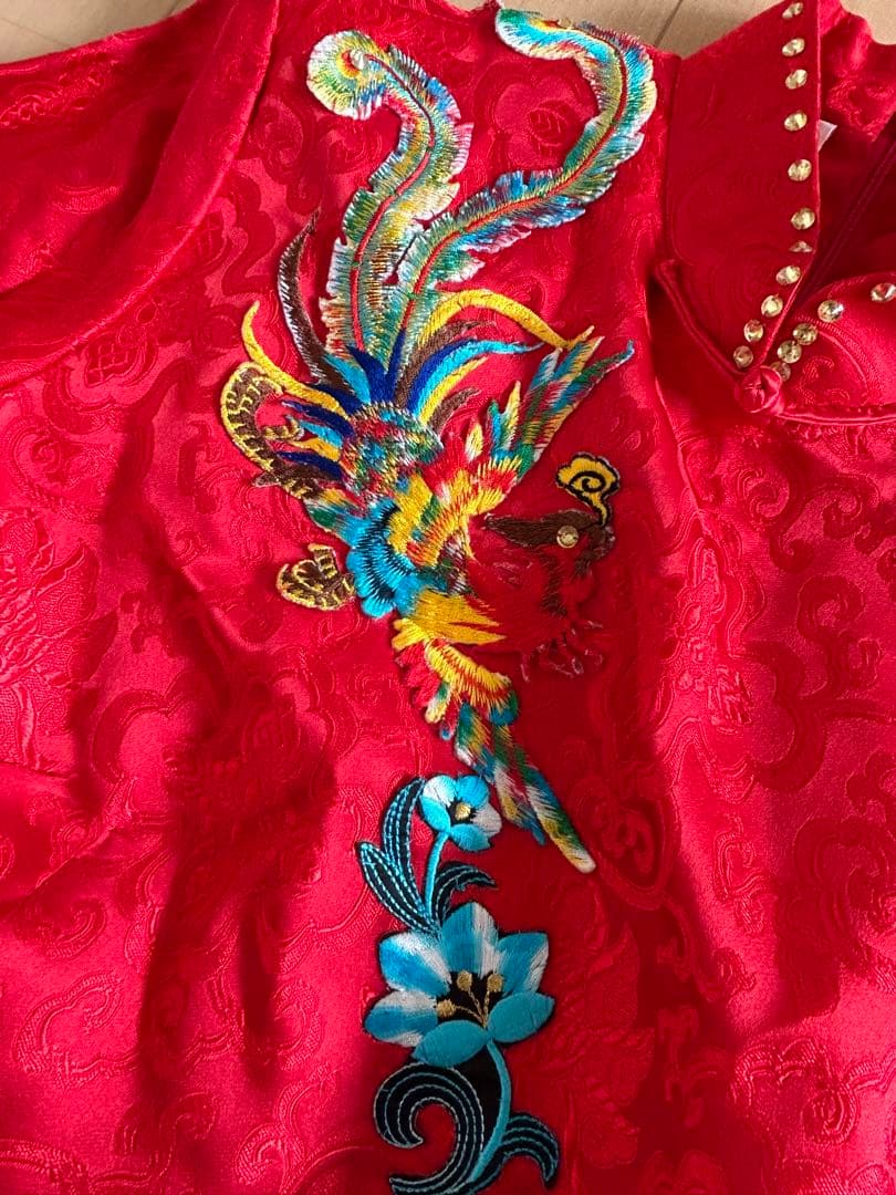チャイナドレス　二胡発表会　中国　ドレス　手作り　オーダー