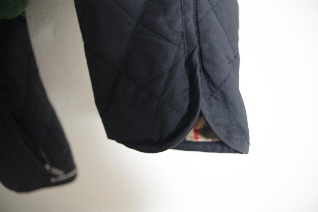 【美品】BURBERRY ネイビー キルティングジャケット M ノバチェック