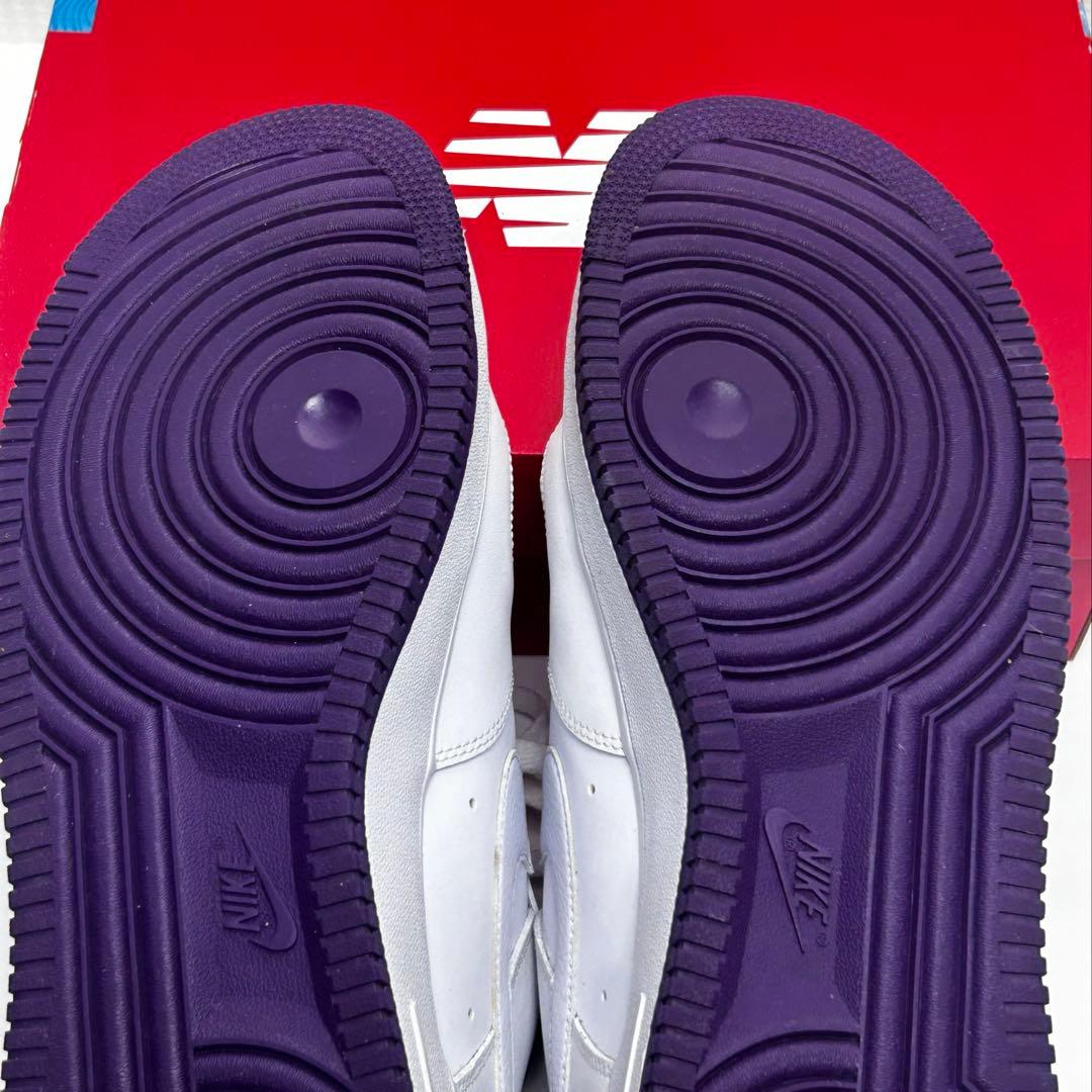 美品 Nike Air Force 1 ホワイト/パープル 31㎝