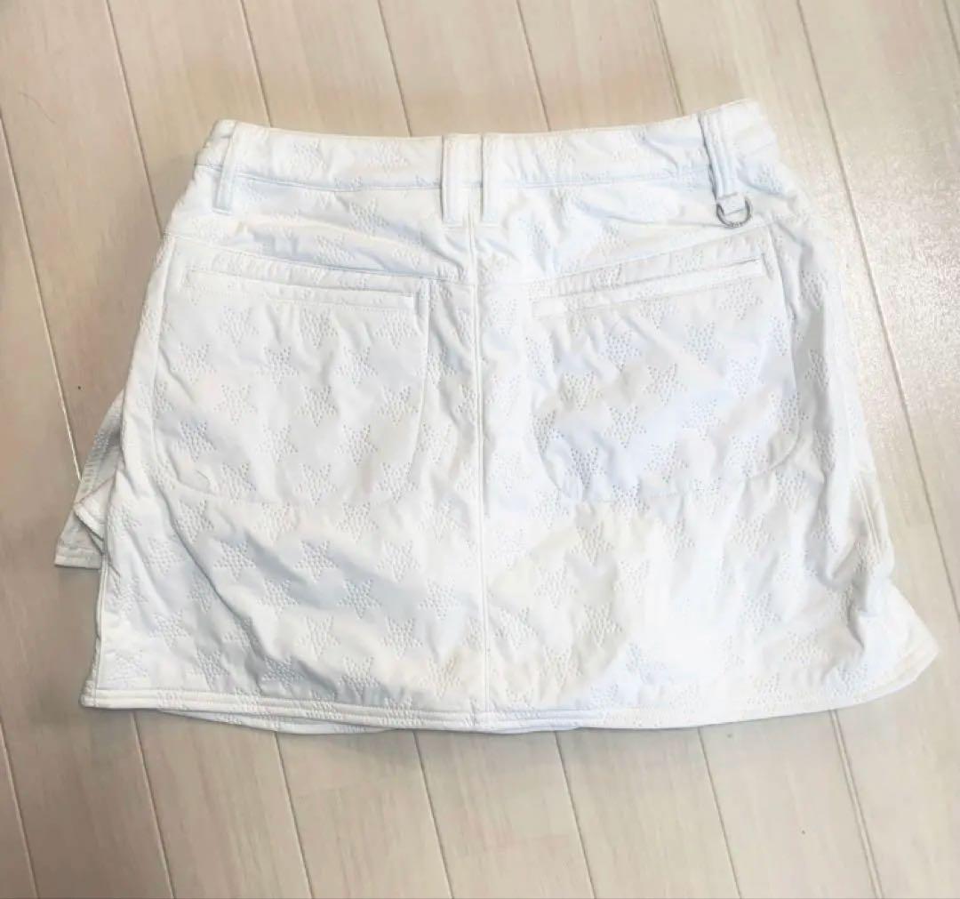 新品■17,600円【ジャックバニー】レディース　ゴルフスカート 2/L 白