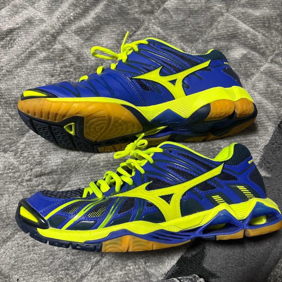 Mizuno バレーボールシューズ 27.5cm 青/黄