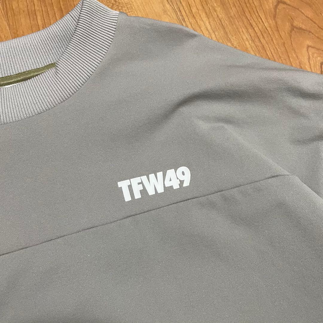 TFW49 ショートモックネック　スウェット　トレーナー　グレー　L