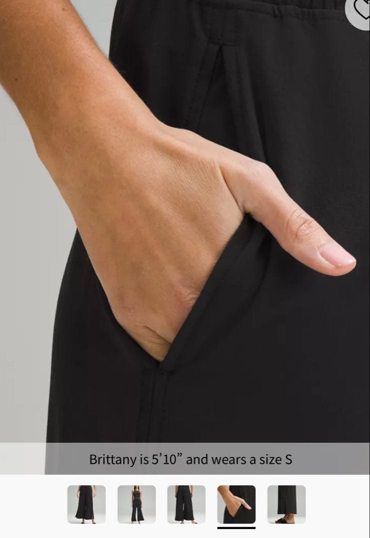 【美品】25SS購入Lululemon ルルレモン 黒 パンツ XXS