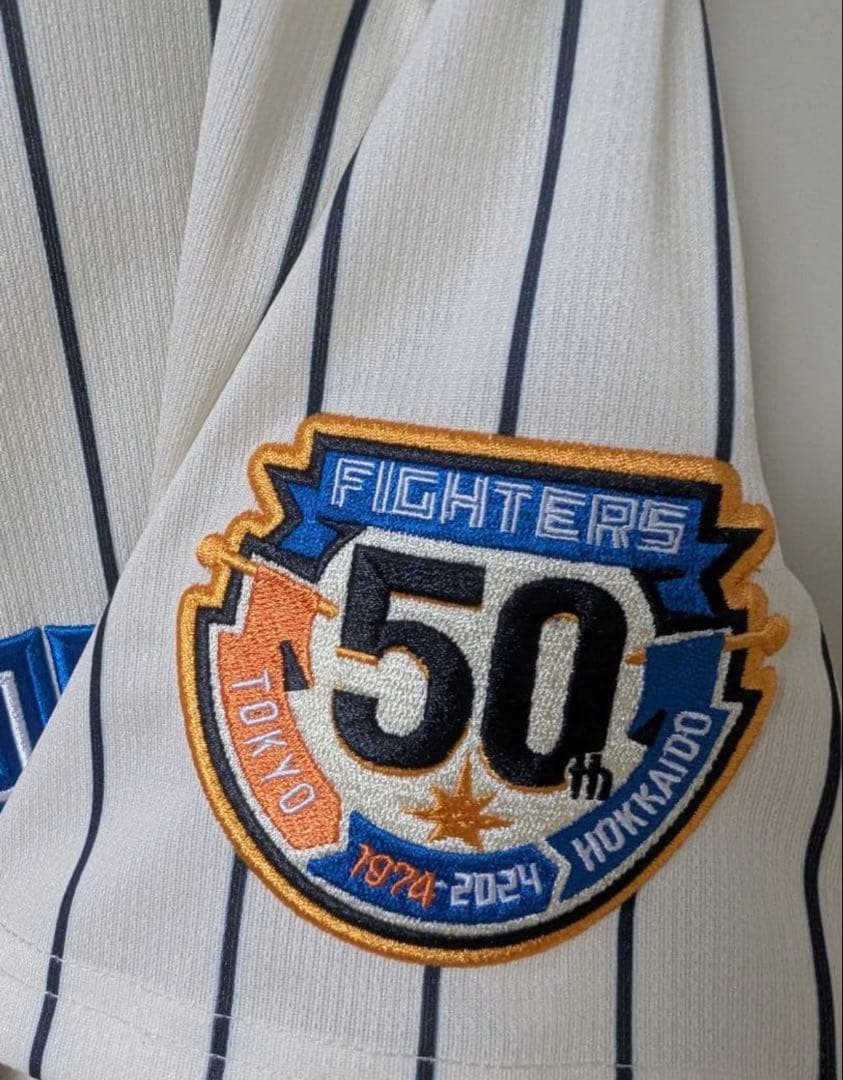 ファイターズ50周年記念 ユニフォーム 万波選手　Lサイズユニフォーム