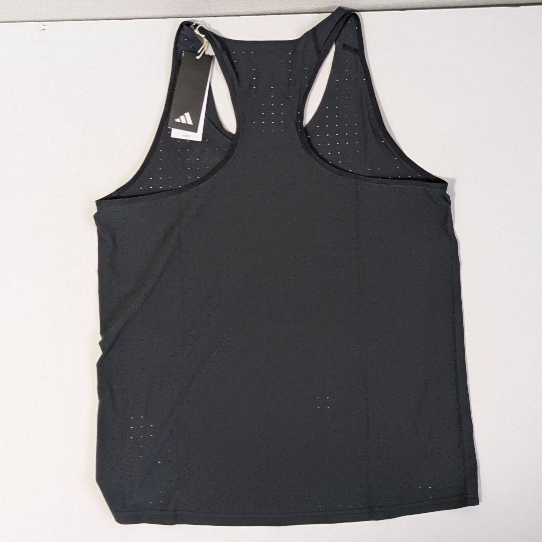 新品 L アディダス アディゼロ シングレット 黒 JTI93-IW6105