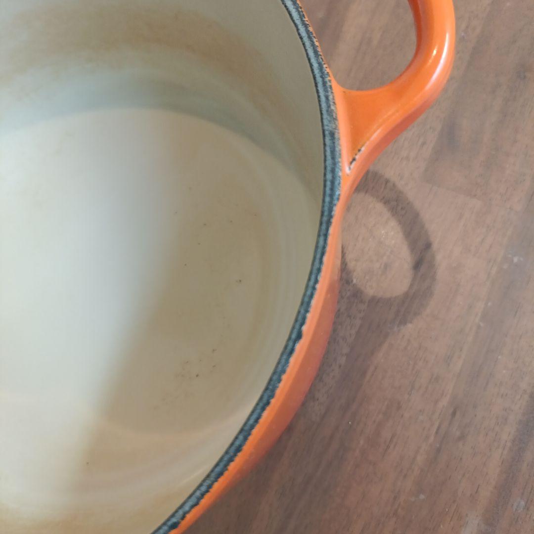 Le Creuset オレンジ 両手鍋 約20cm