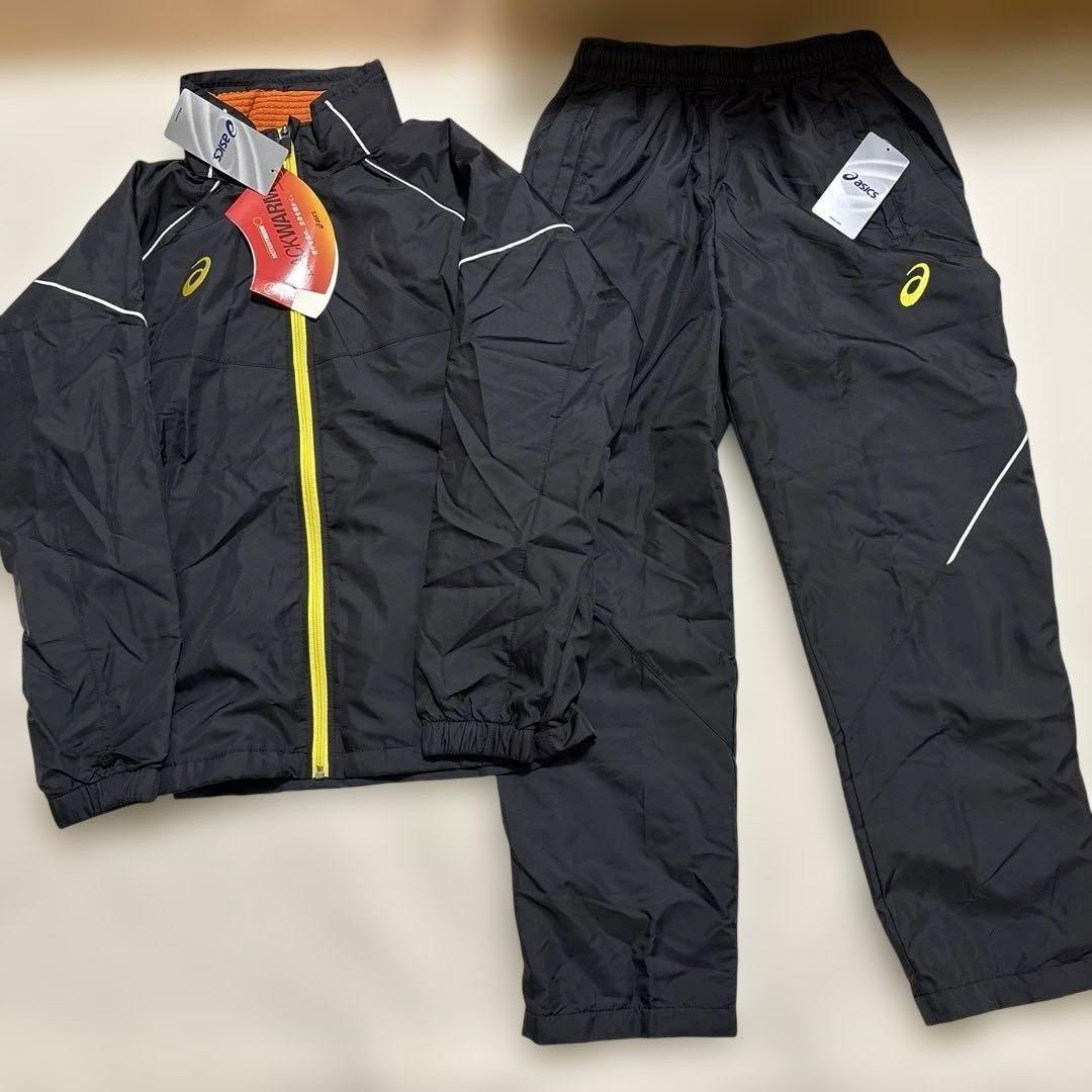 asics XA743H ブラック ウィンドブレーカー S 上下セット