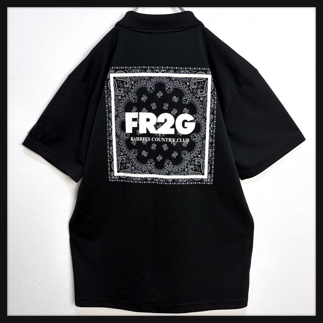 【即完売デザイン】FR2 ゴルフ ペイズリー ビッグロゴ ポロシャツ L 美品