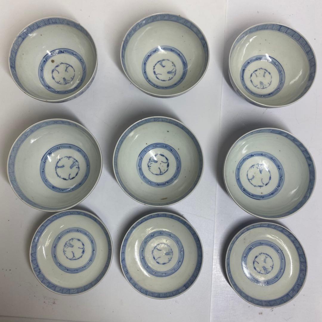 古伊万里　中皿・ふた茶碗　色々　東K7-1222④タニコ