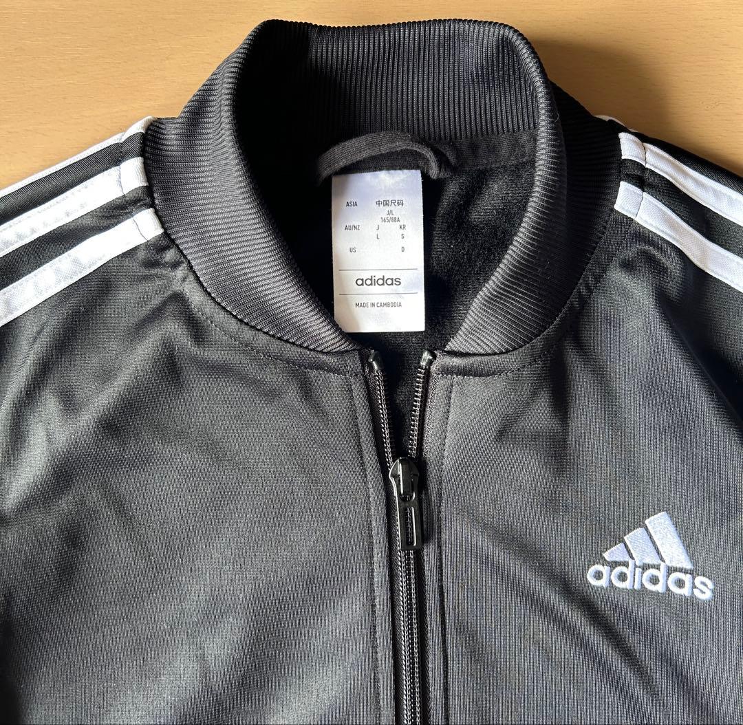 adidas ブラック ジャージジャケット M