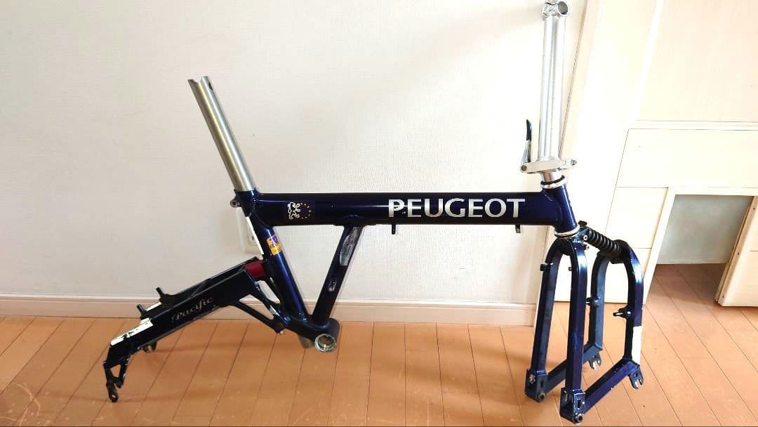PEUGEOT 折りたたみ自転車 フレーム ネイビー 部品取り