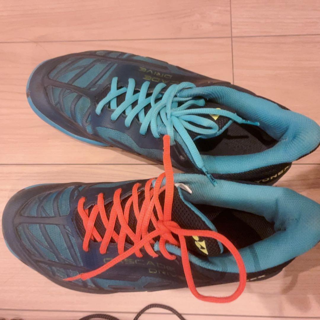 YONEX サッカーシューズ 青/オレンジ 収納バッグ付き　26cm