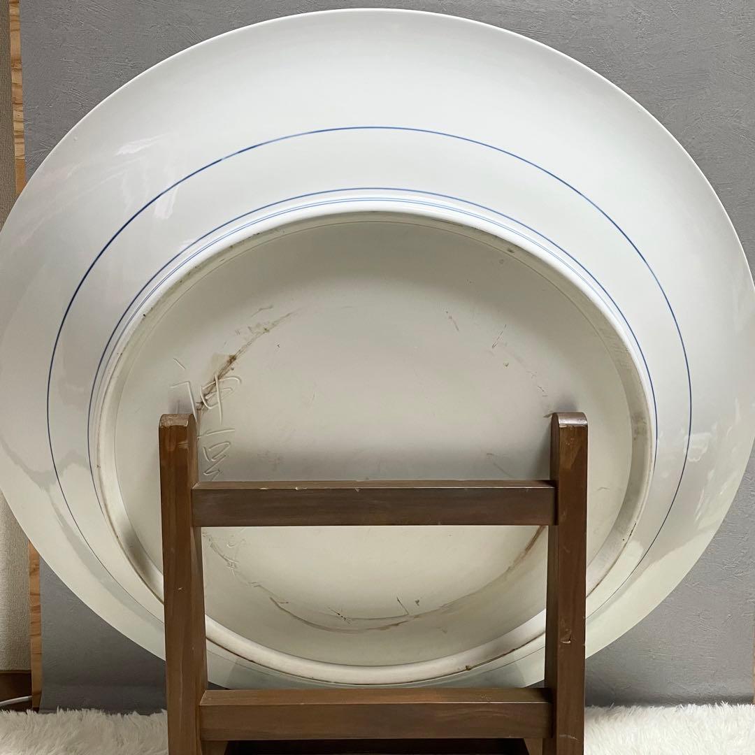 【BJ21】神右衛門 有田焼 三尺 大皿 飾皿 伝統工芸品 台座付き