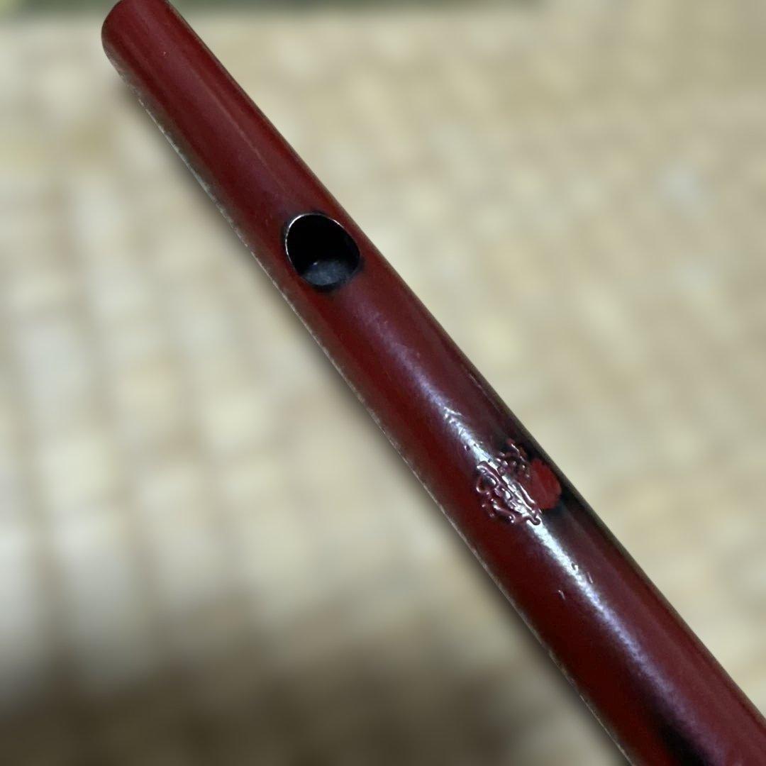 篠笛(しの笛)横笛 蝴蝶 紅紫檀 7穴 1.5本調子