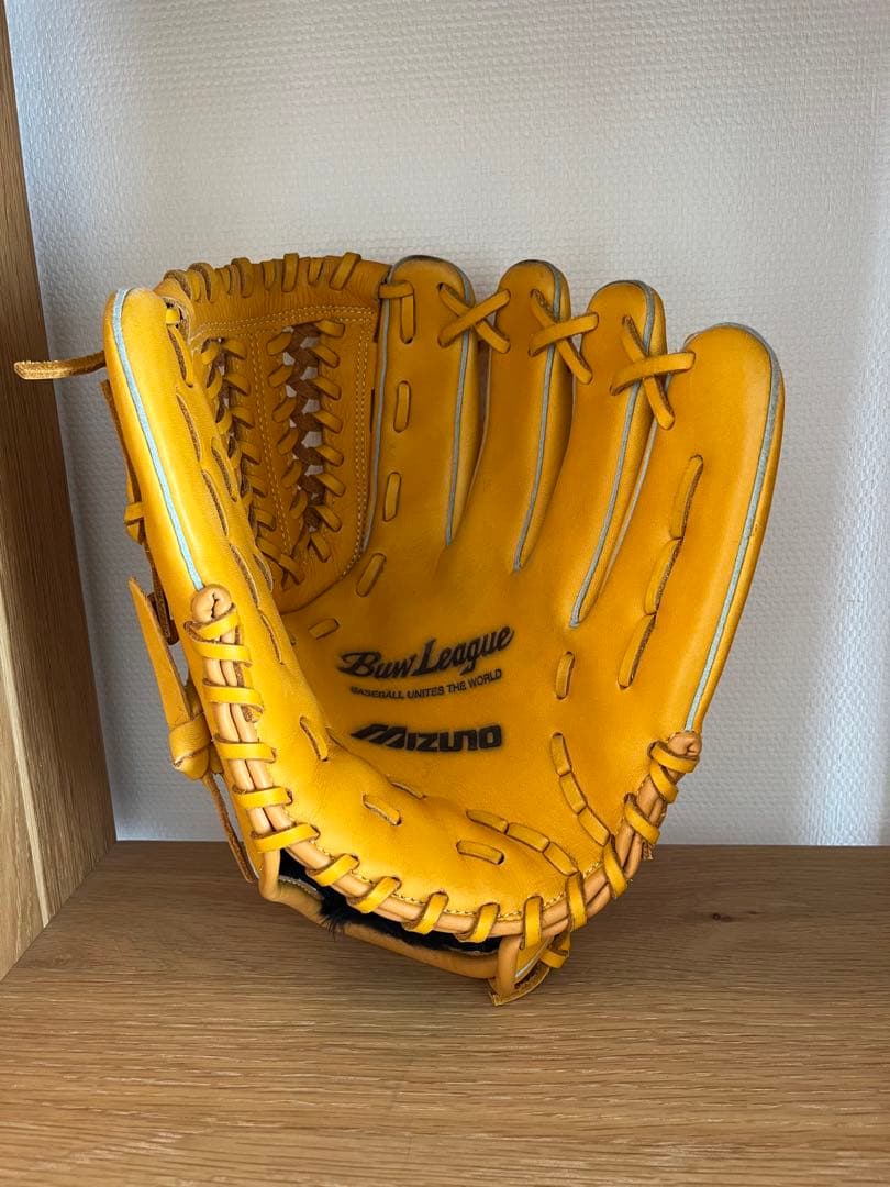 くー　Mizuno BuwLeague 軟式用グローブ イエロー