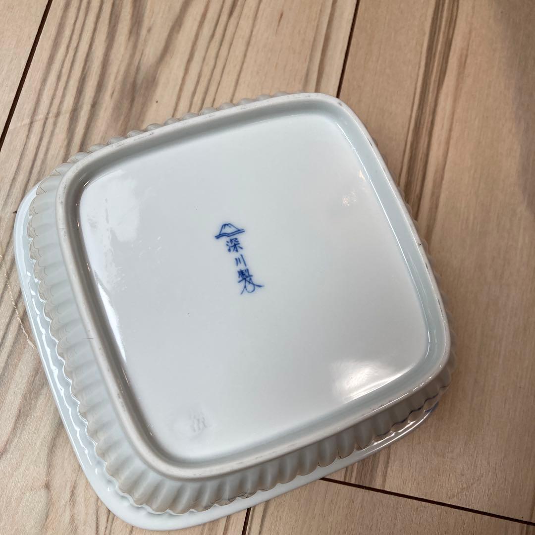 【美品】深川製磁 ブルーワイナリー ペア角皿　２枚　角深鉢　１個