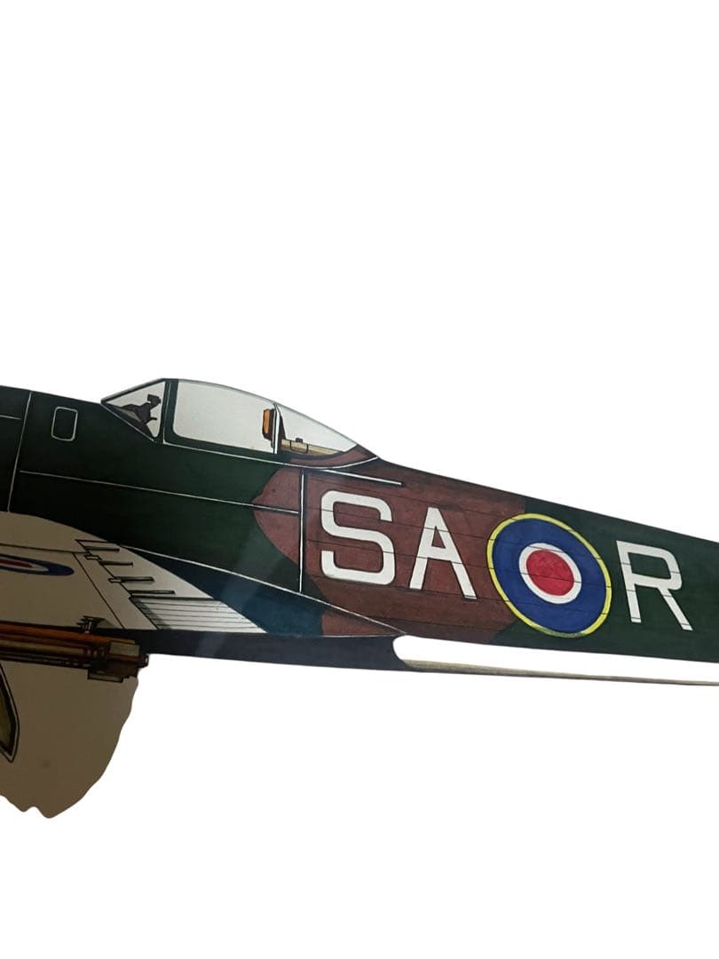 イギリス空軍主力レシプロ戦闘機「スピットファイア」のvectorイラスト画