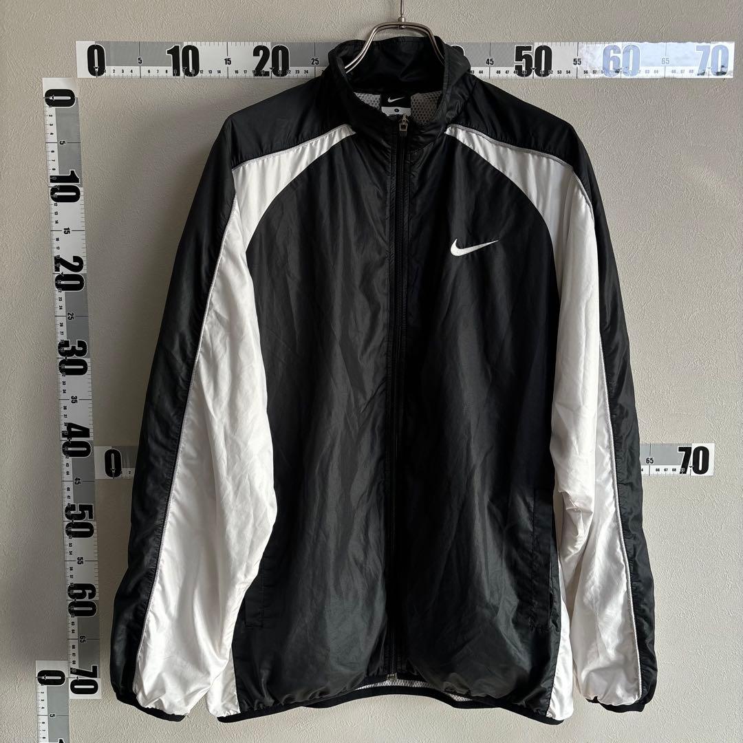 ナイキ NIKE ナイロンジャケット 上下セット L 黒白 セットアップ 汚れ