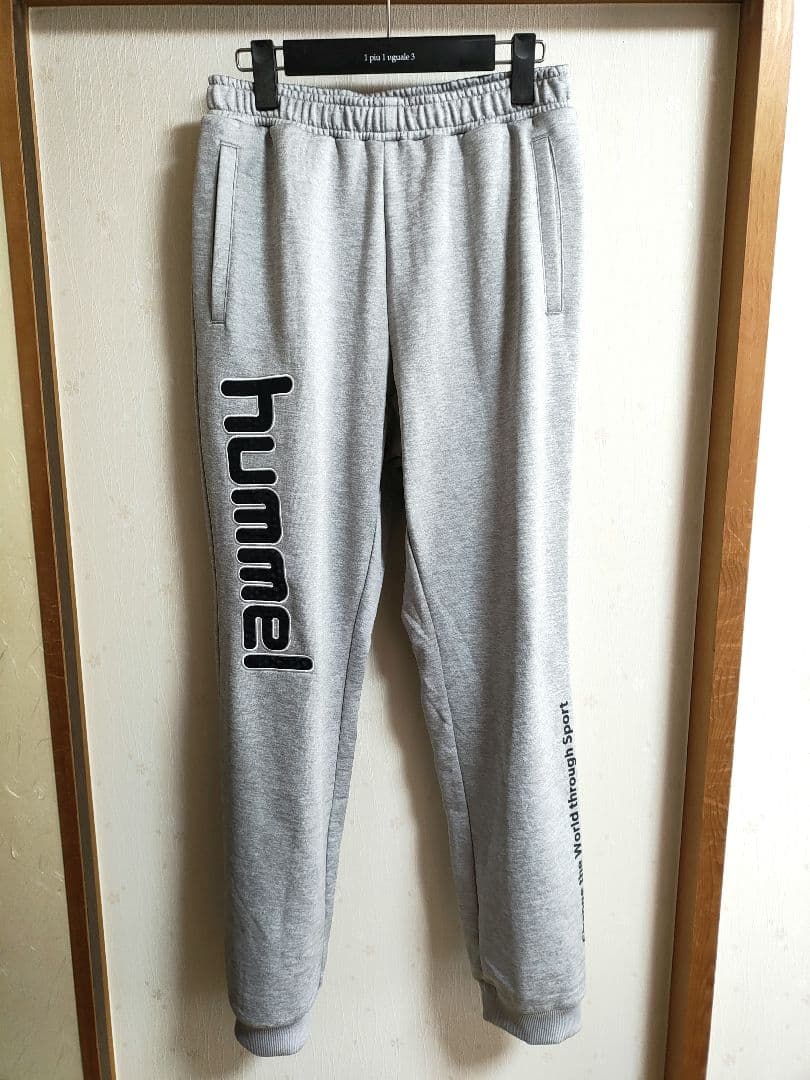 【極美品】【上下セットアップ】hummel スウェットジャージ フード グレー