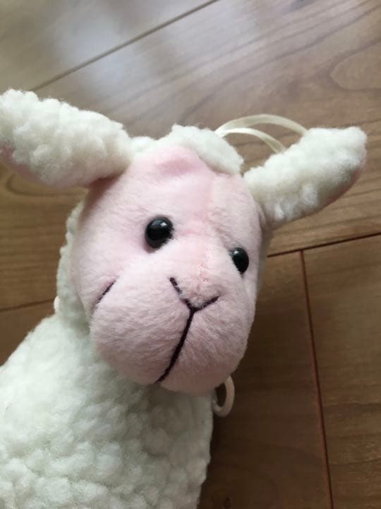 可愛い♡手足の動く羊さん♡ぬいぐるみ　白　ピンク　レア　マスコット