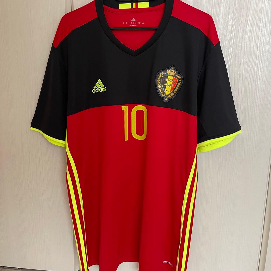 ベルギー代表2016ホーム　アザール　サッカーユニフォーム　adidas