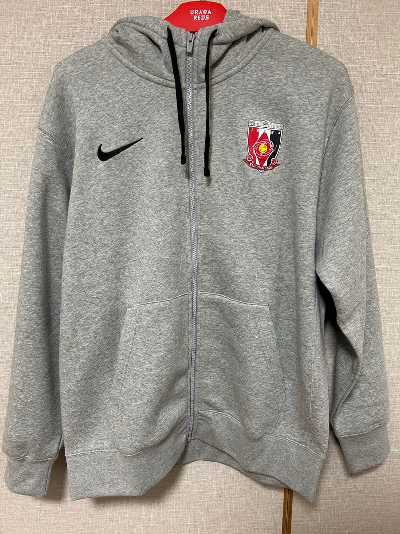 浦和レッズNIKEパーク20フルジップ フリース L/S フーディ グレーヘザー