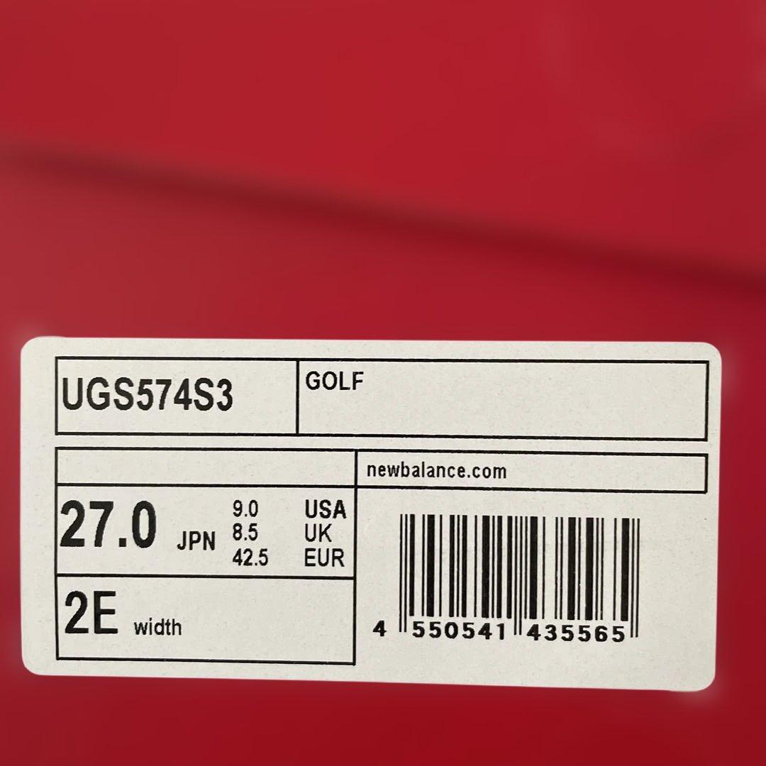 New Balance 574 ホワイトゴルフシューズ　スパイクレス　#2064