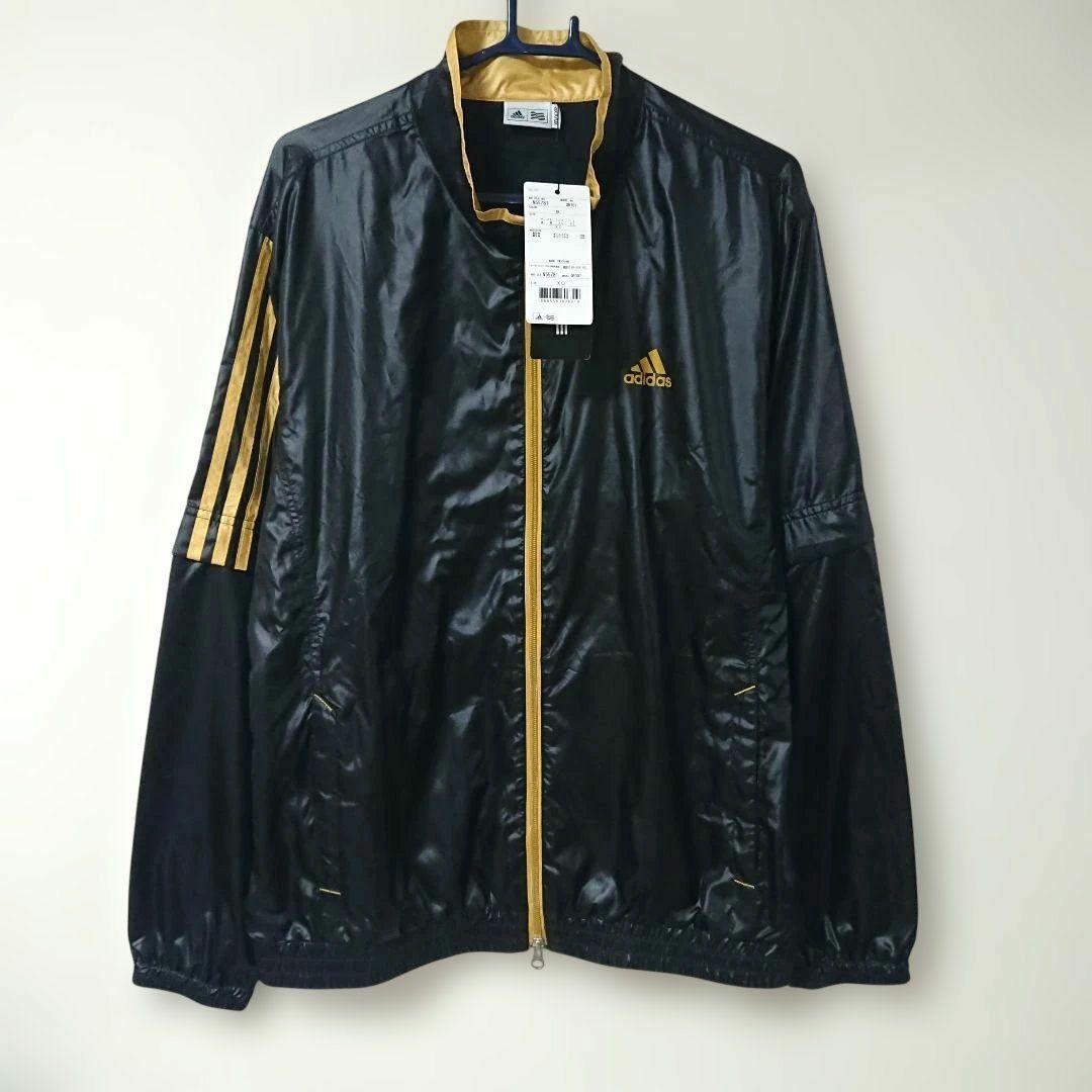 新品 adidas アディダス ゴルフ 黒金 ジャケット スニード XO 大きめ