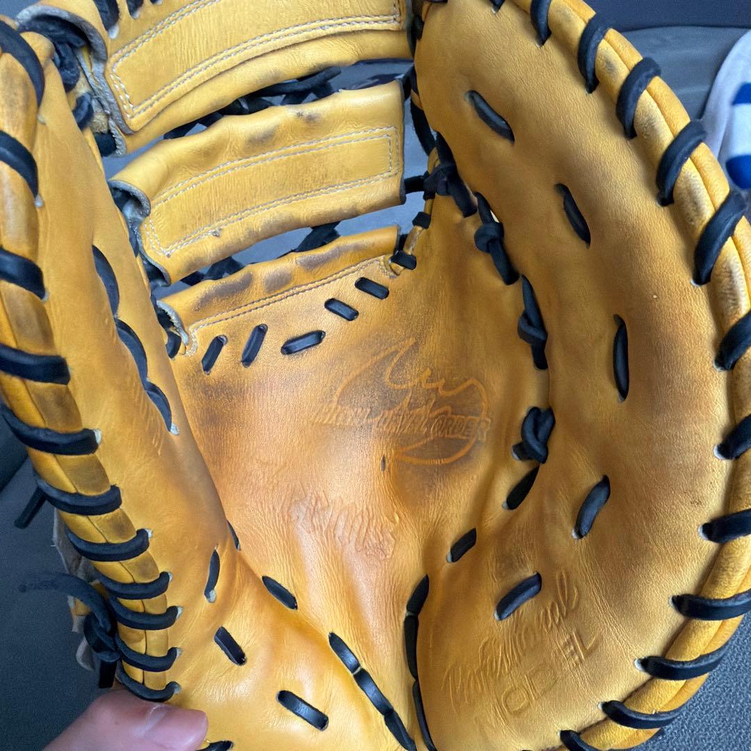 イエロー レザー 野球グローブ