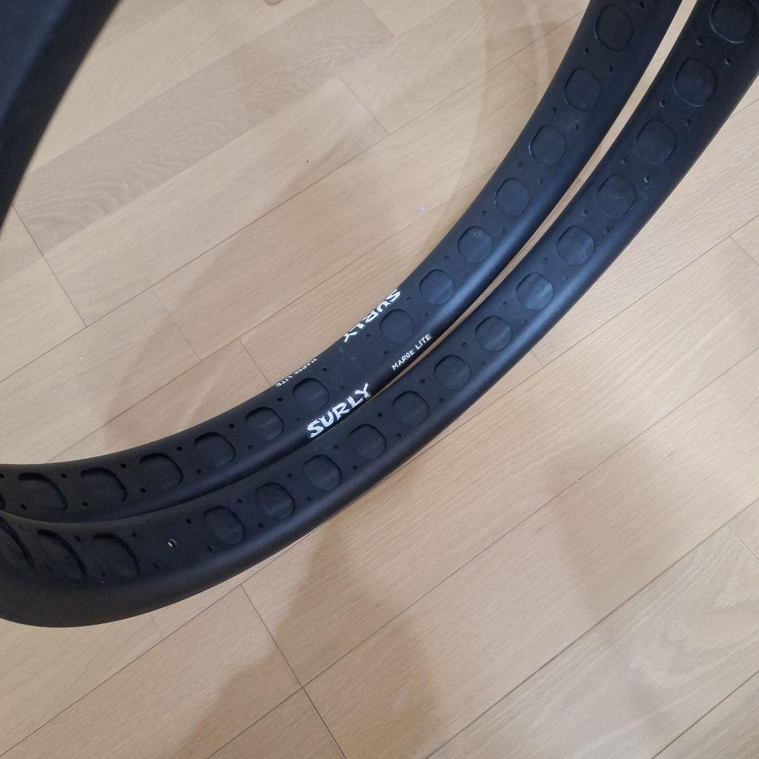 SURLY Marge Lite リム ブラック ２本　リムフラップつき