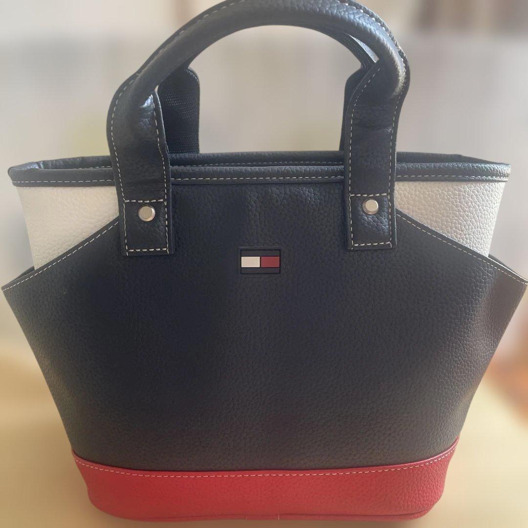 【美品】トミーヒルフィガー フェイスラウンドバッグ