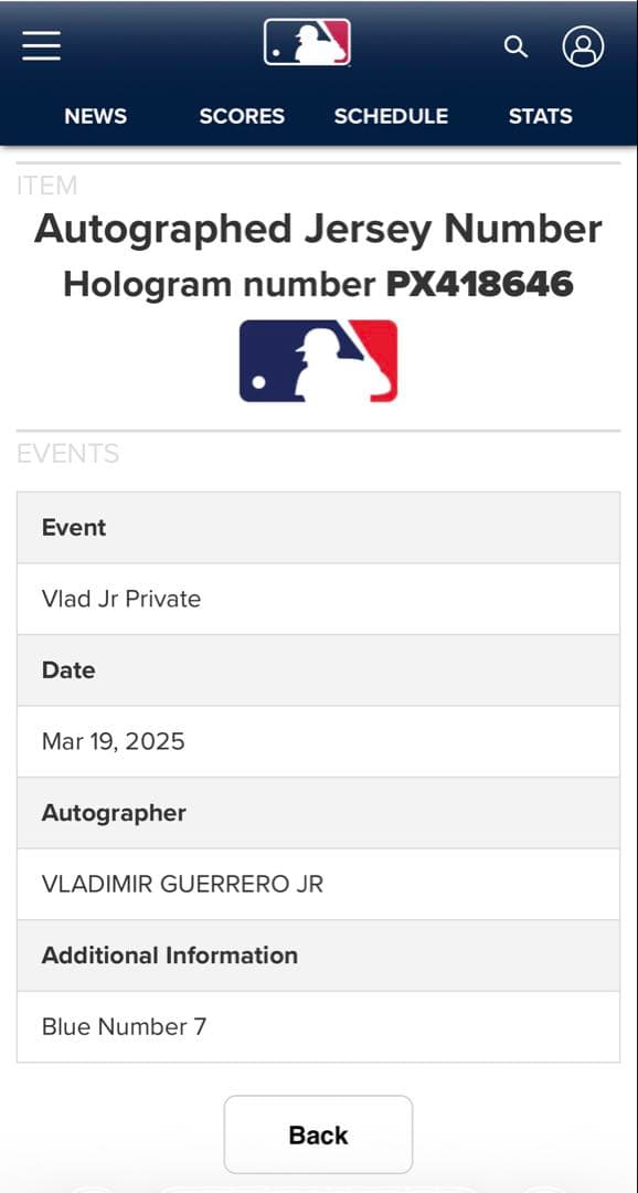 【直筆サイン入り】MLB ブルージェイズ ゲレーロJr. ユニフォーム #27