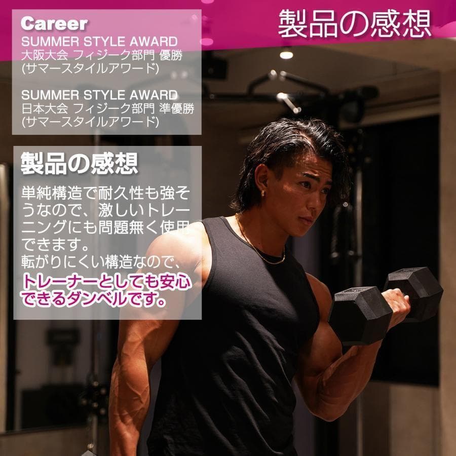 ダンベル 20kg 2個セットB623 スタイリッシュ 六角 筋トレ