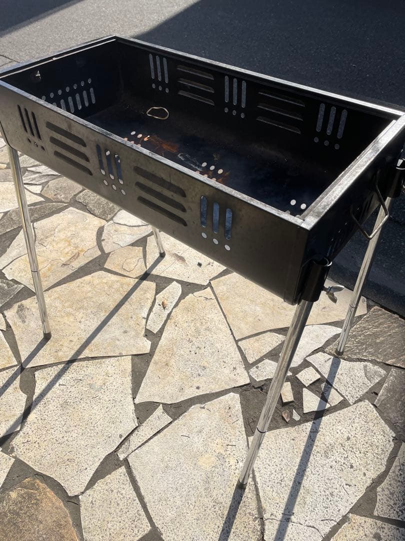 バーベキューコンロ スチール製 黒