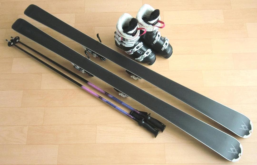 ■■送料無料■VOLKL■女性用スキーセット■板155靴25.5■メンテ付■■