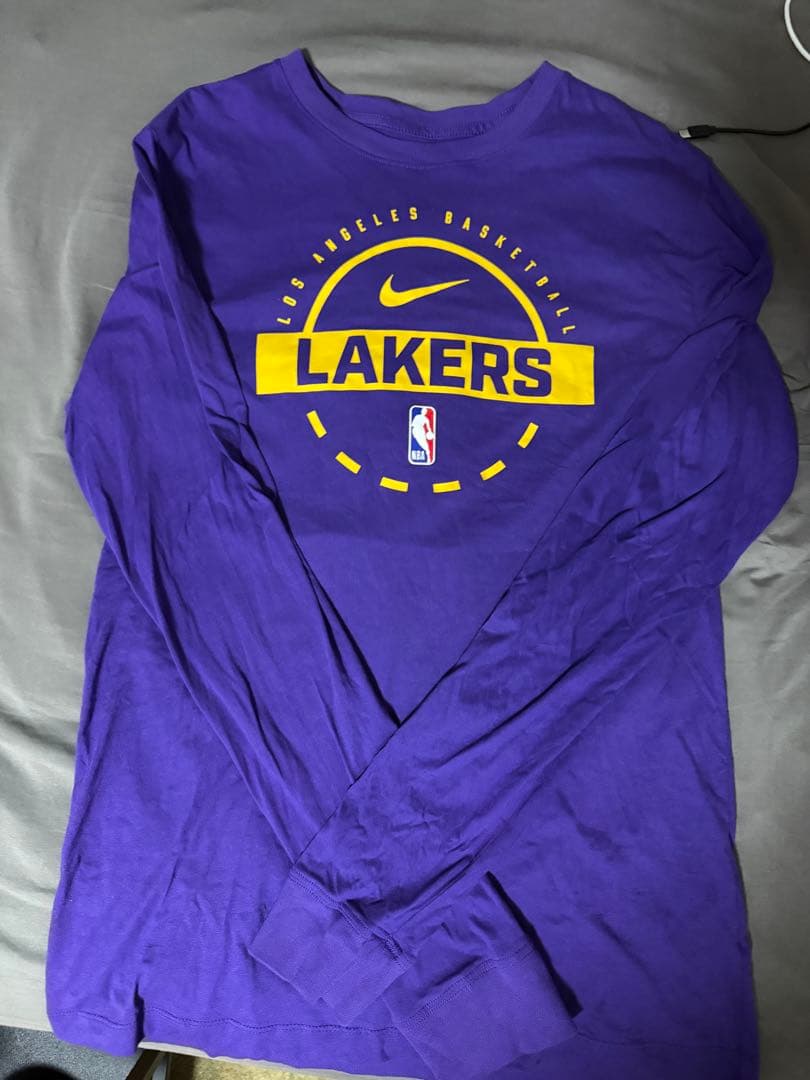 Nike ロサンゼルス・レイカーズ 長袖 プラクティス Tシャツ メンズ