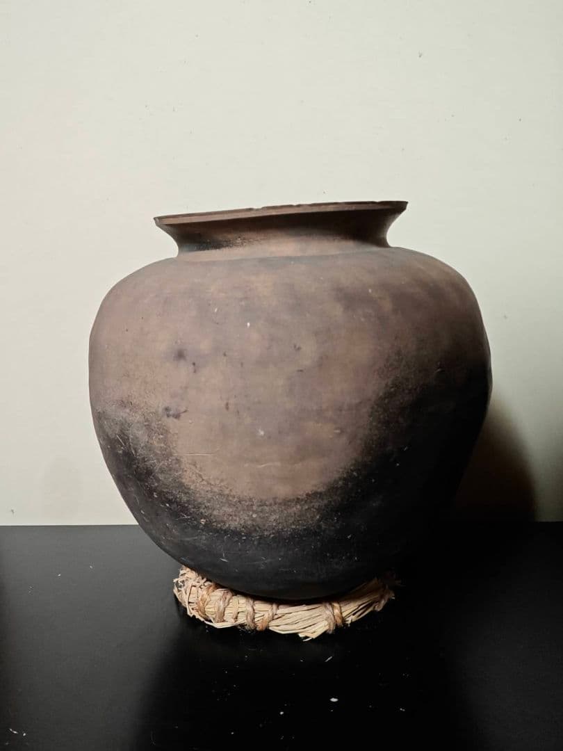 須恵器大壺　奈良〜平安時代　考古発掘品　古美術　花呼ぶ器　資料館級