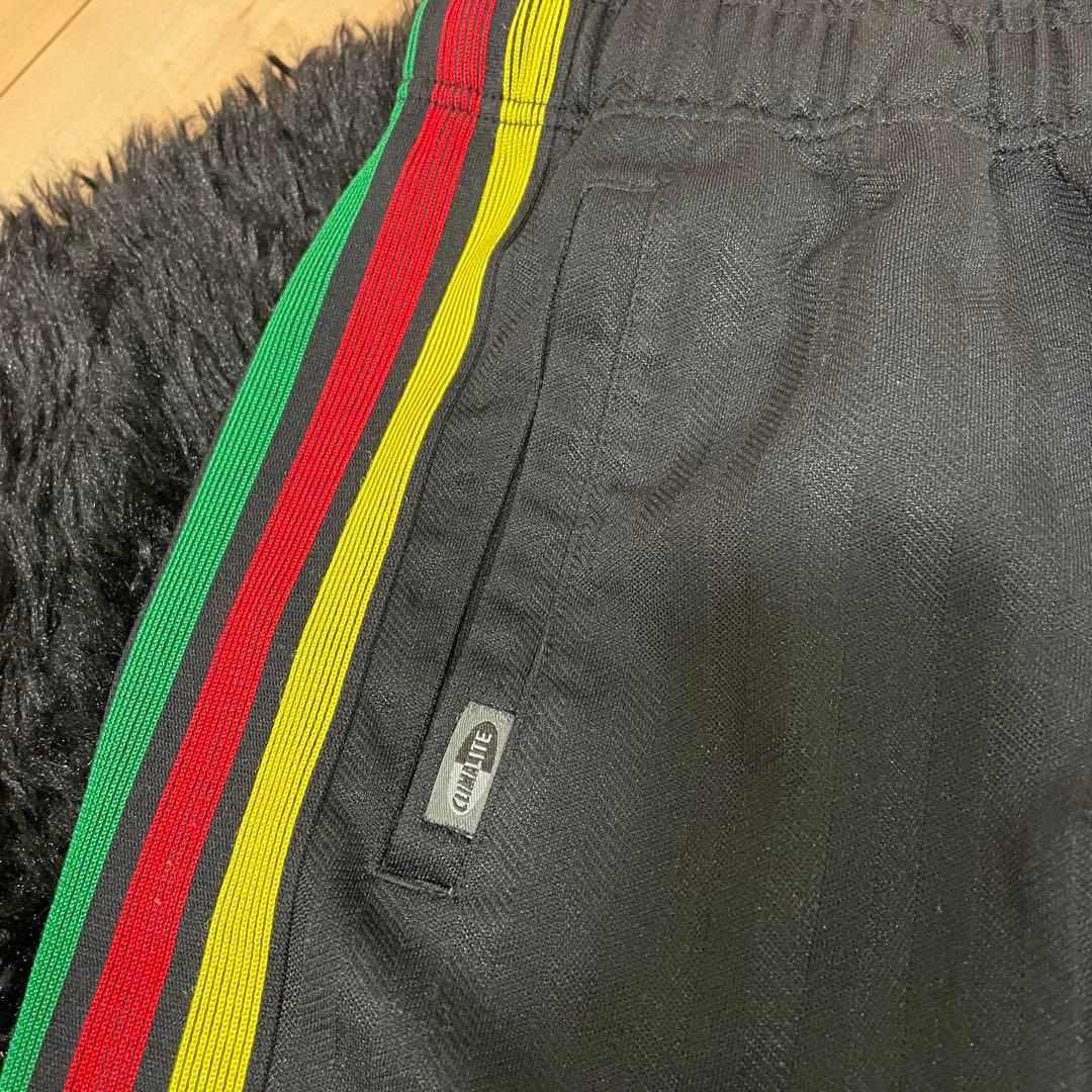 adidas ラスタカラージャージ上下セット ブラック　レゲエ