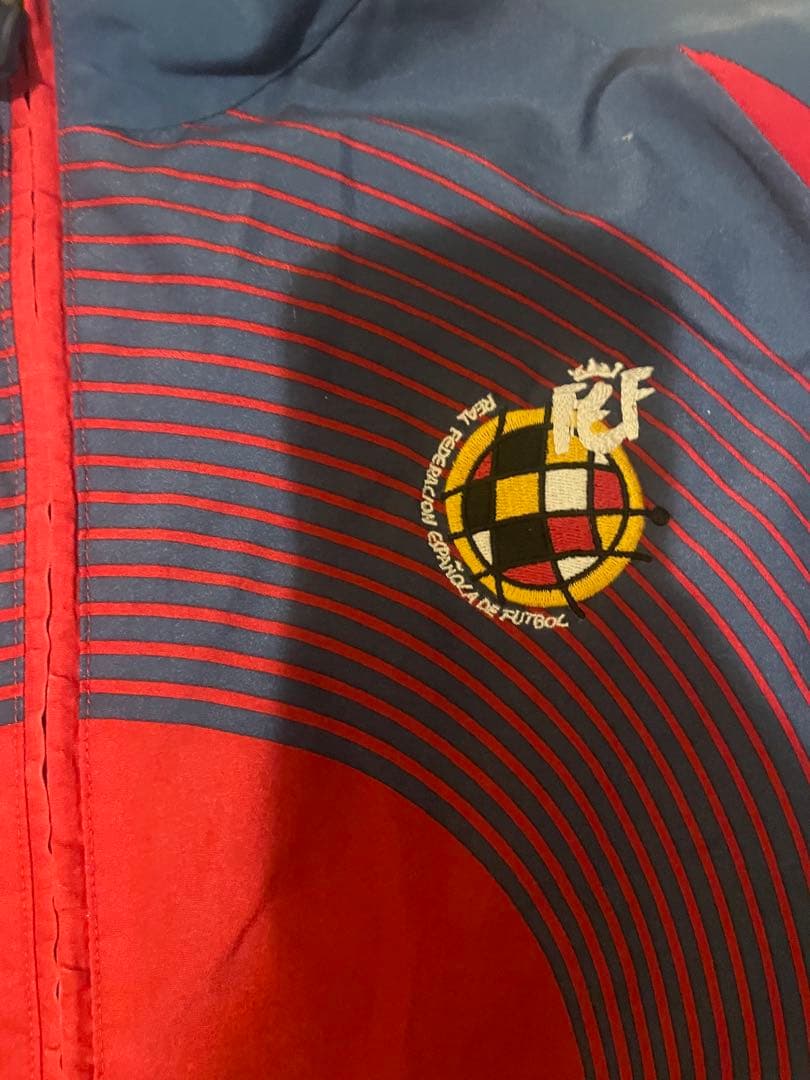adidas サッカー ジャケット 赤/青