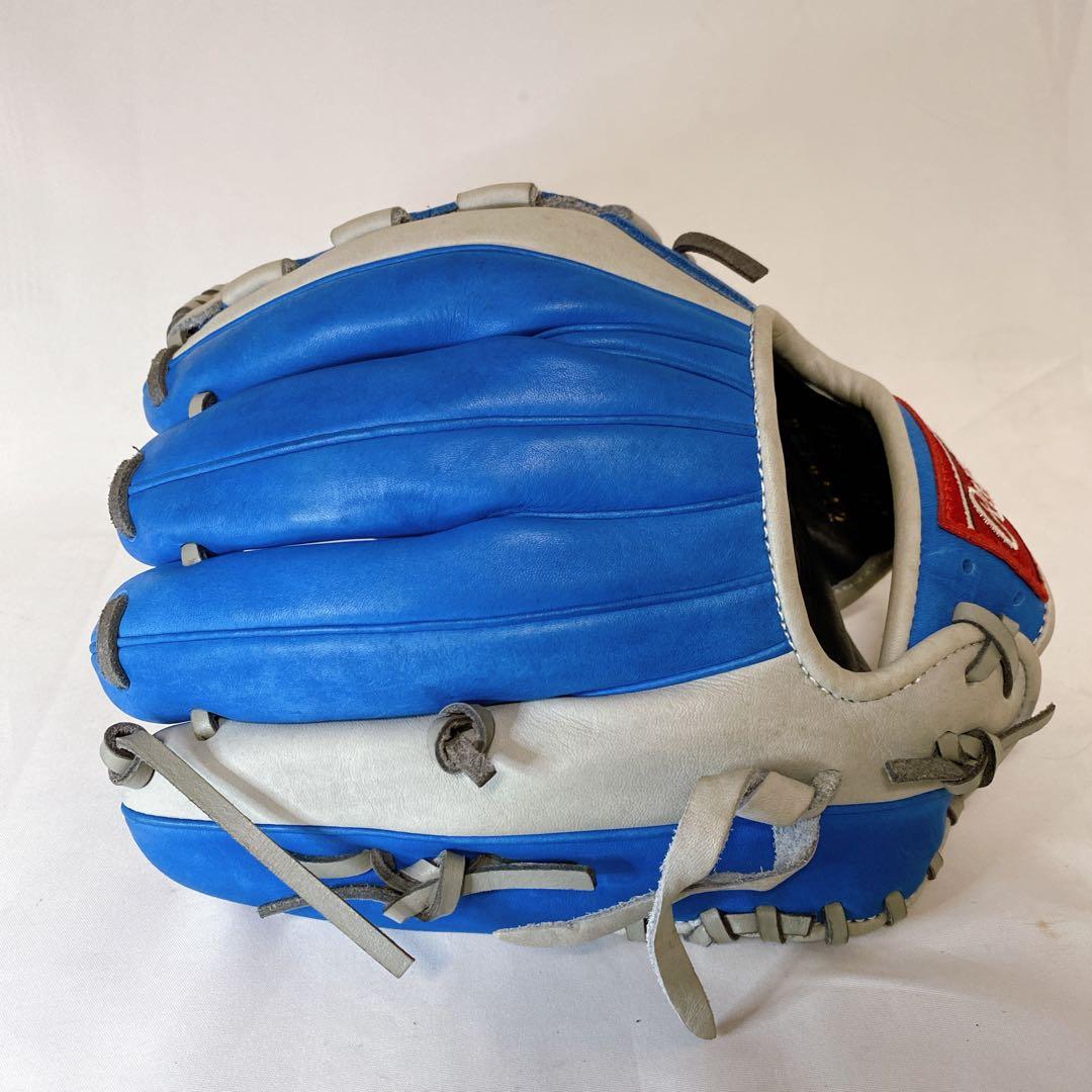 美品　レア　ローリングス　今岡誠モデル　一般軟式用　内野手用グローブ　ブルー　青
