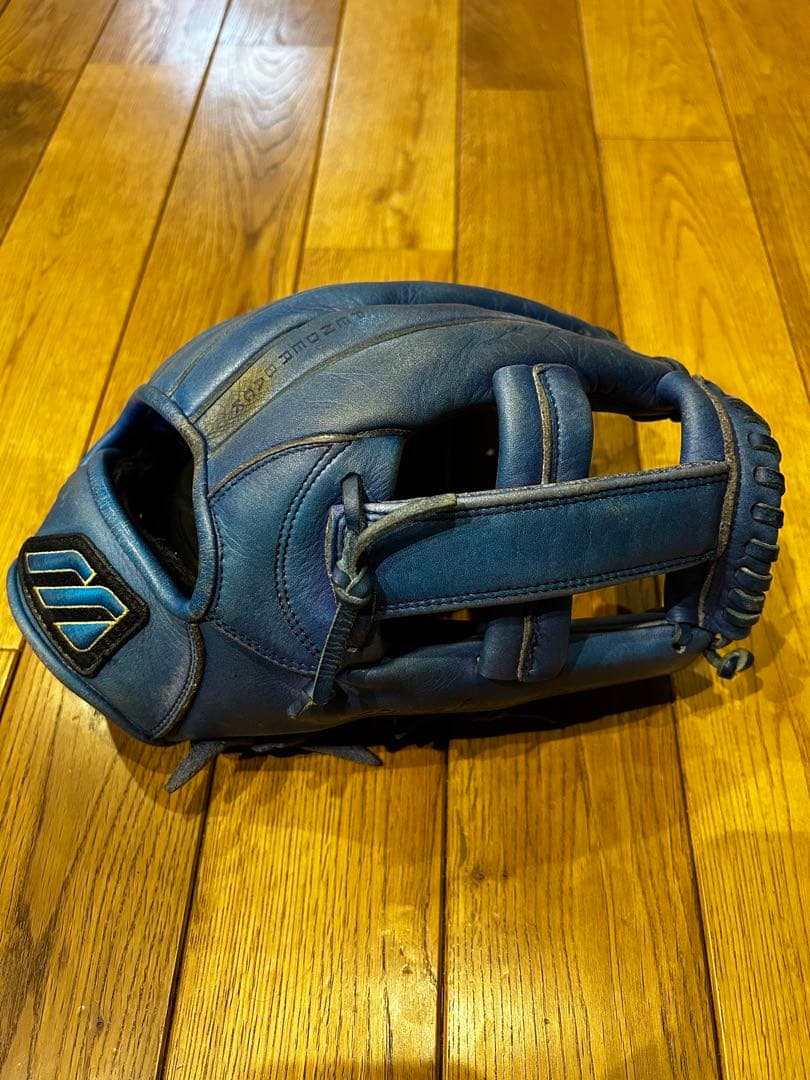 MIZUNO 青色 野球軟式グローブ