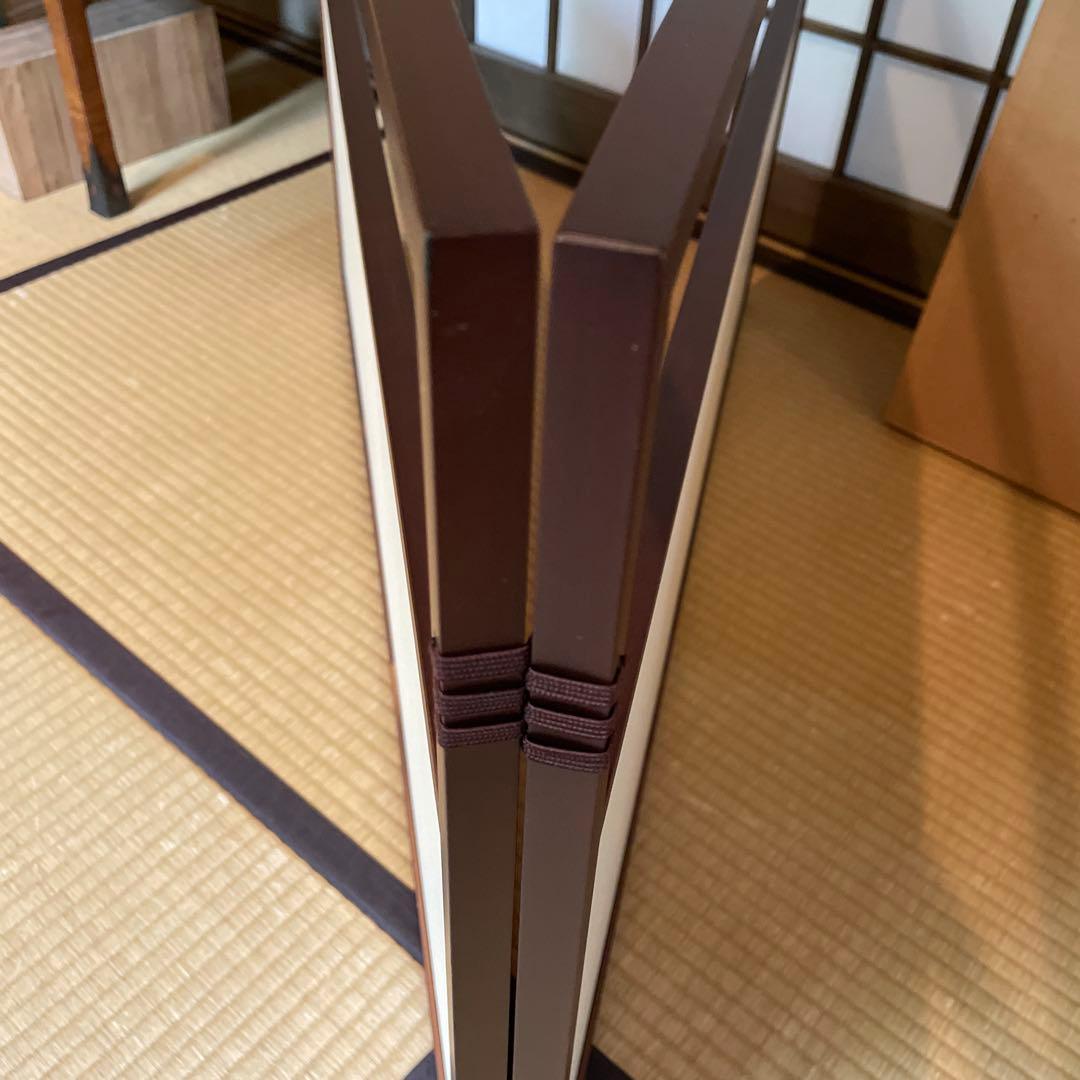 茶道具　【風炉先屏風】　仕上色「桑」　表装「利休梅」