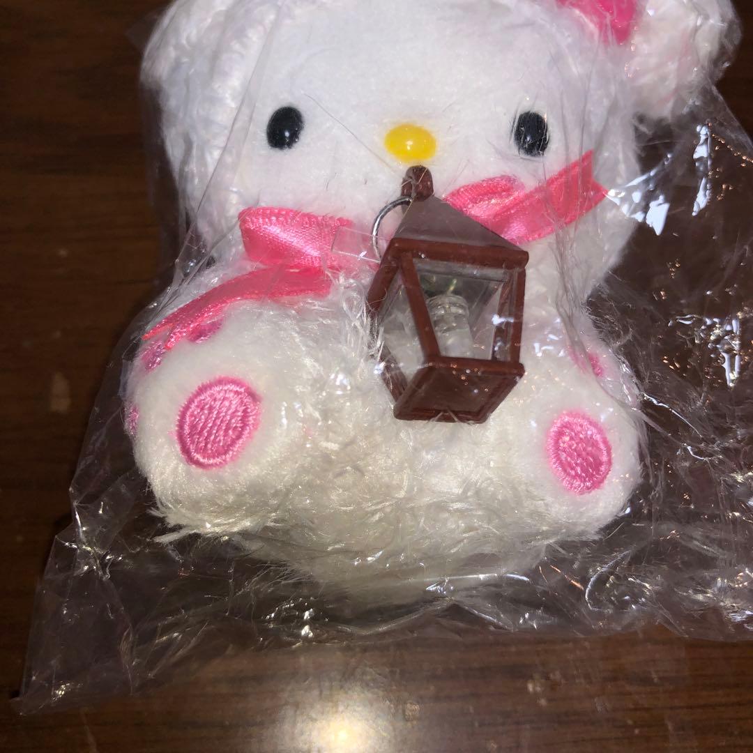 レア　北海道限定ハローキティ　雪うさぎぬいぐるみ　タグ付き　ストラップ