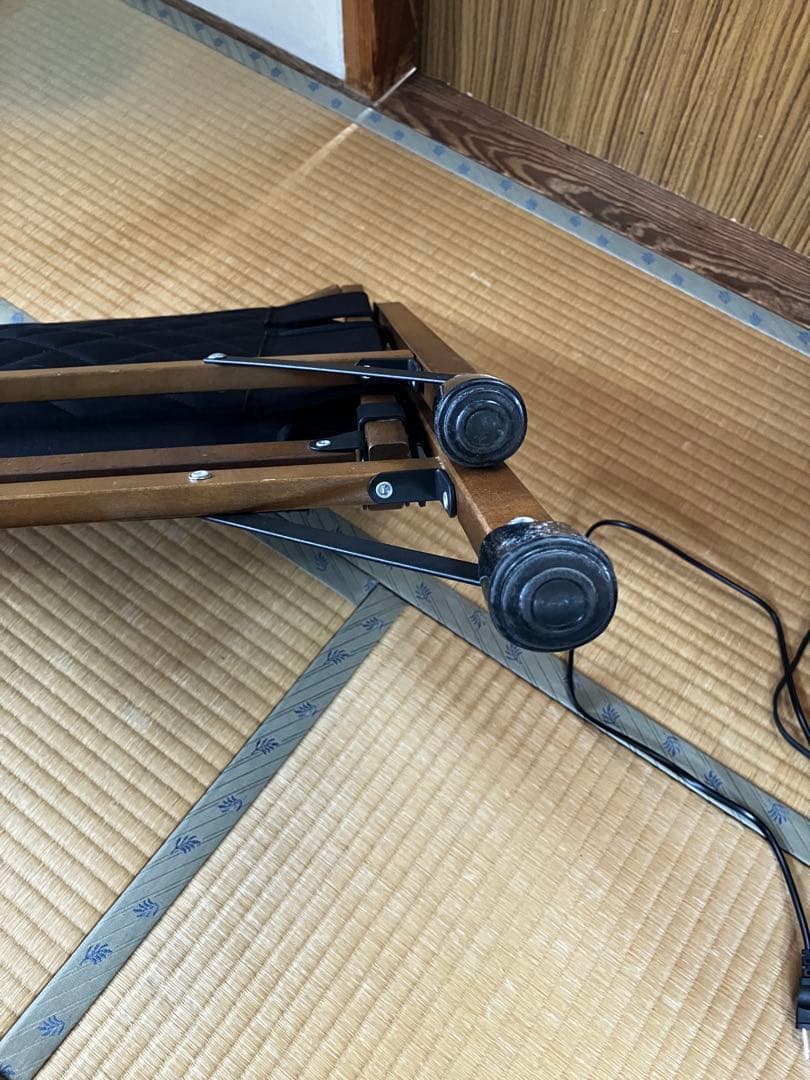 極美品　クイックキャンプ　ウッドローチェア ブラック