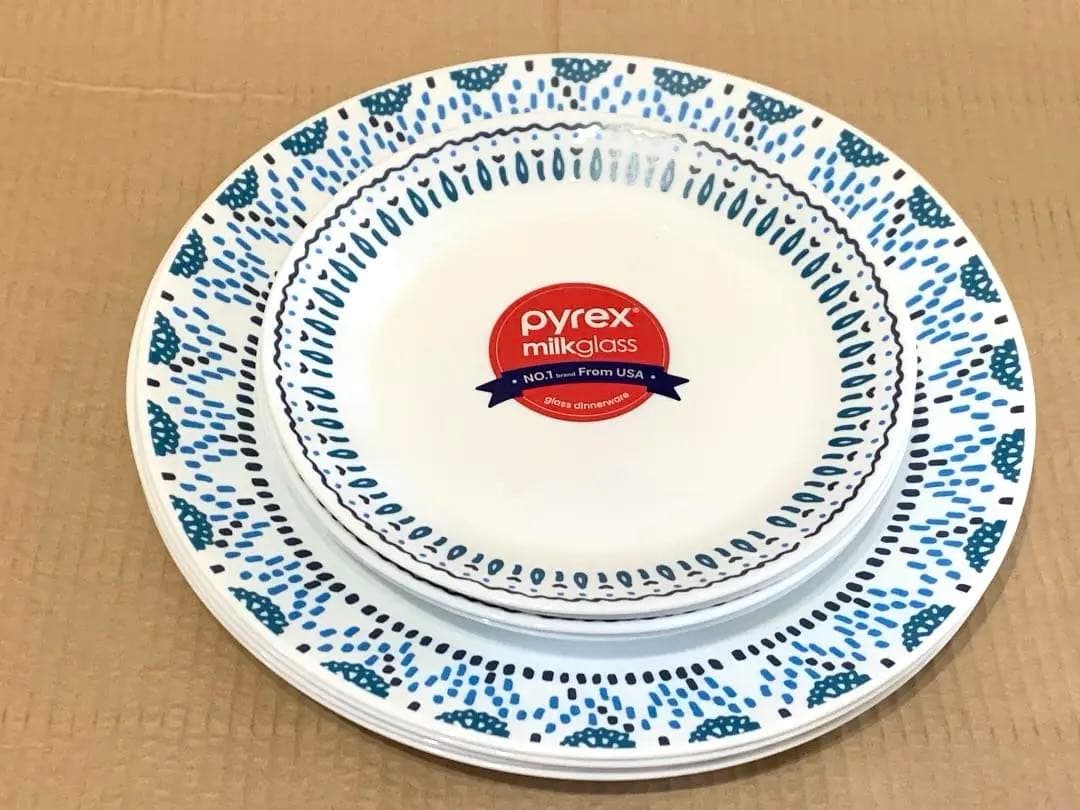 レア　新品8枚　パイレックス　PYREX アローズ　サラダ　プレート 皿