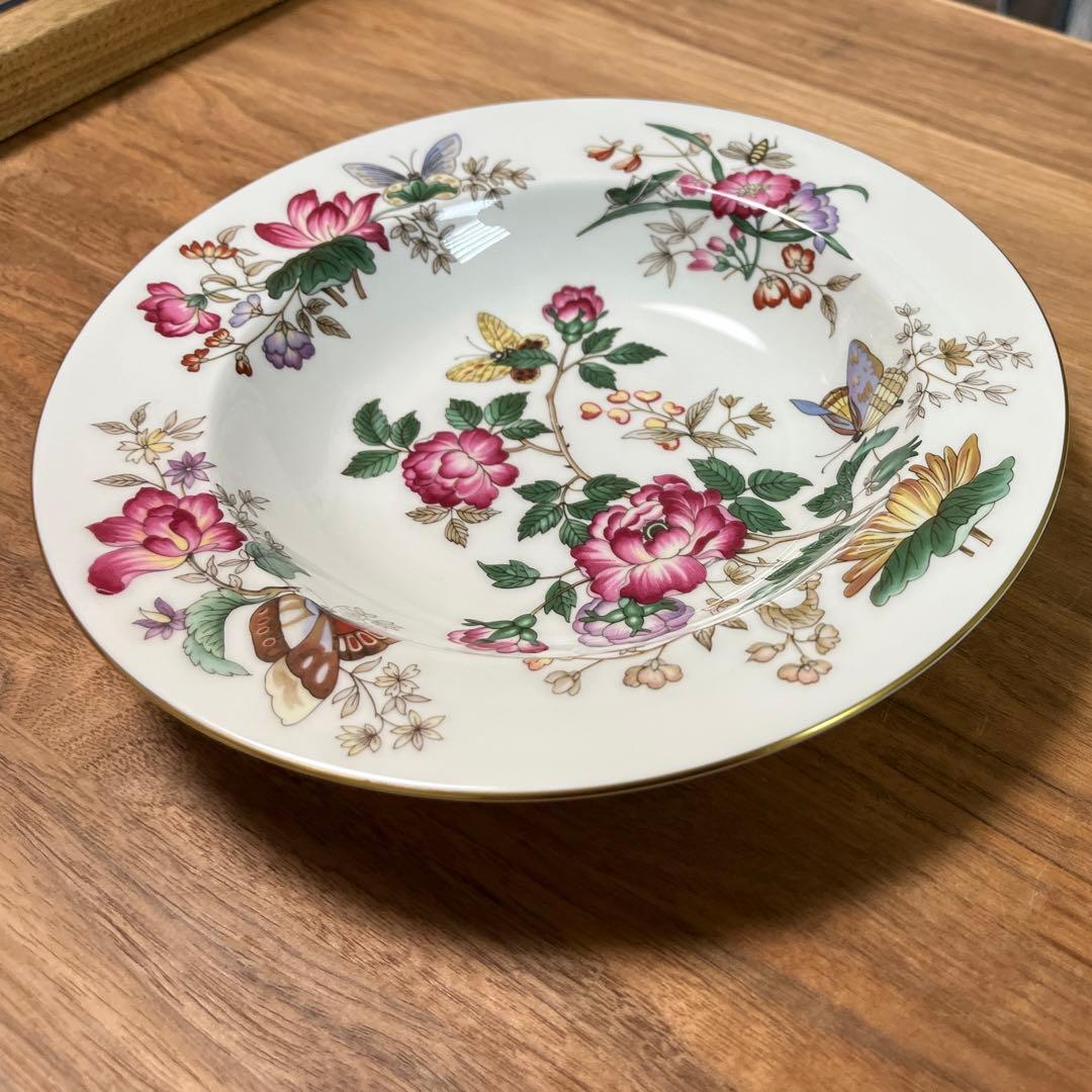 美品◇ウェッジウッド◇チャーンウッド◇スープ皿&デザート皿 2枚セット◇黒蕾