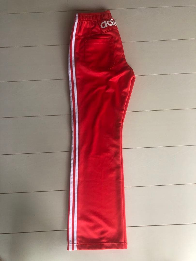 adidas ジャージ上下セット オレンジ　白　Mジャケット　Sパンツ